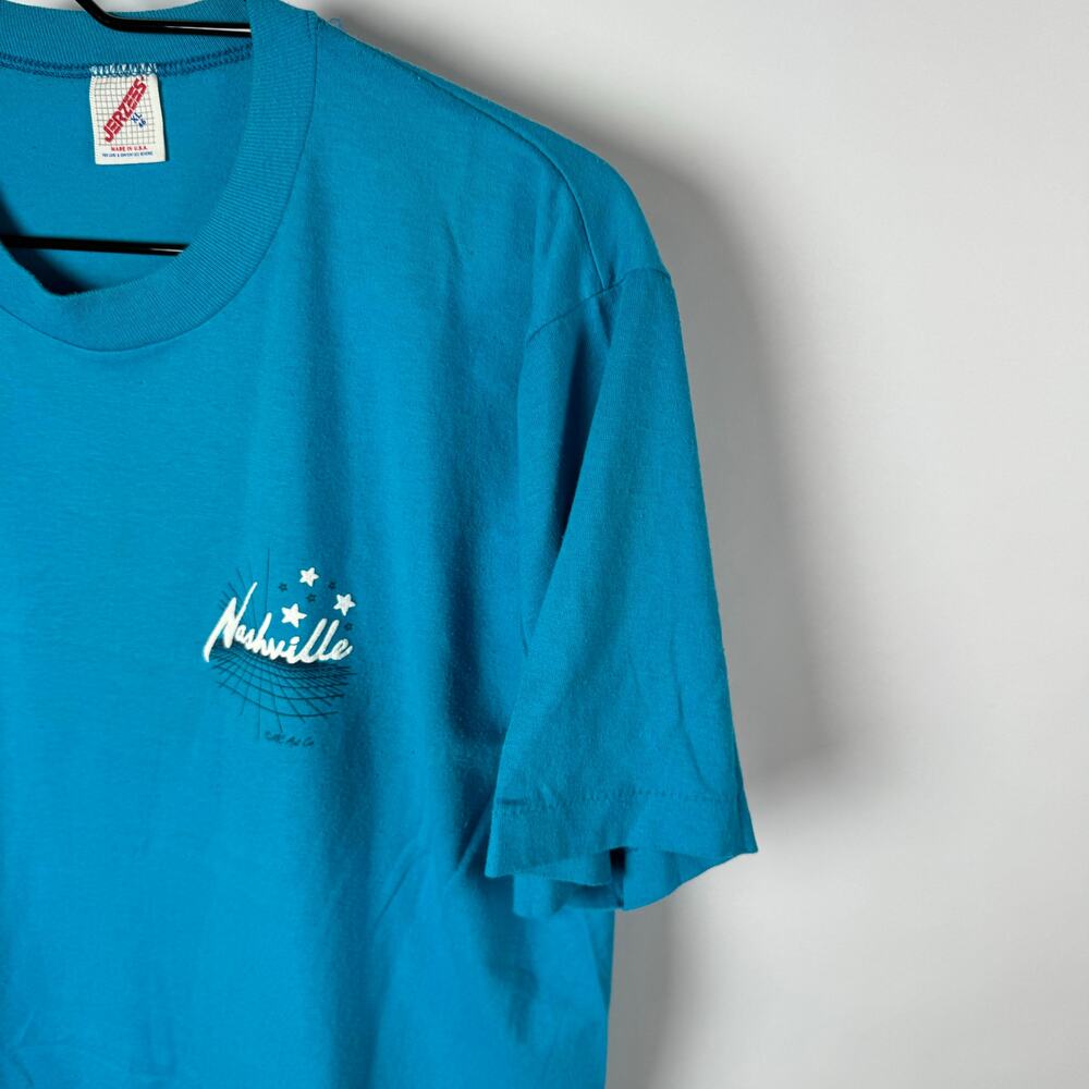 Vintage Nashville T-Shirt Single Stitch Tourist 90s Music City Single Stitch XL - Picture 5 of 9